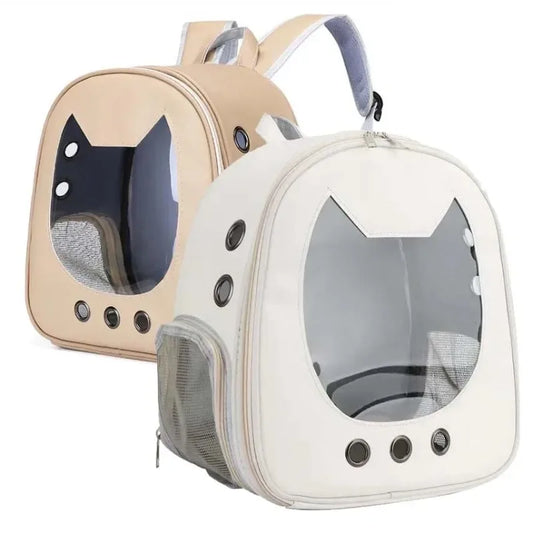 Peek & Breathe Portable Transparent Pet Carrier Backpack