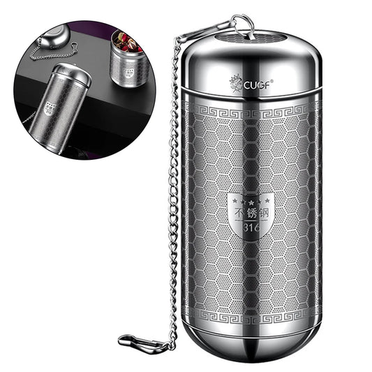 Brew & Bloom Deluxe Set: Stainless Steel Tea Infuser with Drip Tray & Bonus Spice Ball