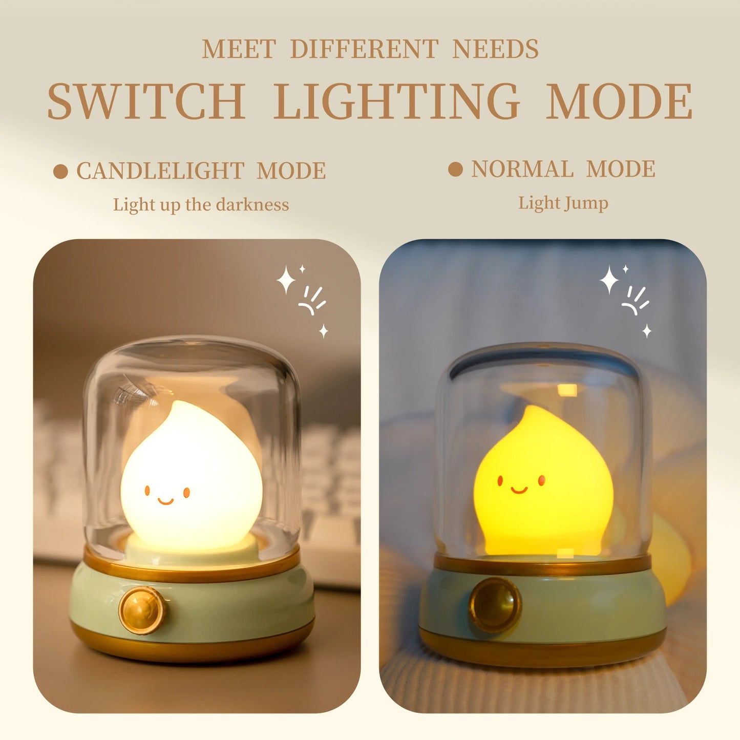 Cartoon Charm USB Table Lamp - Mini rechargeable LED light