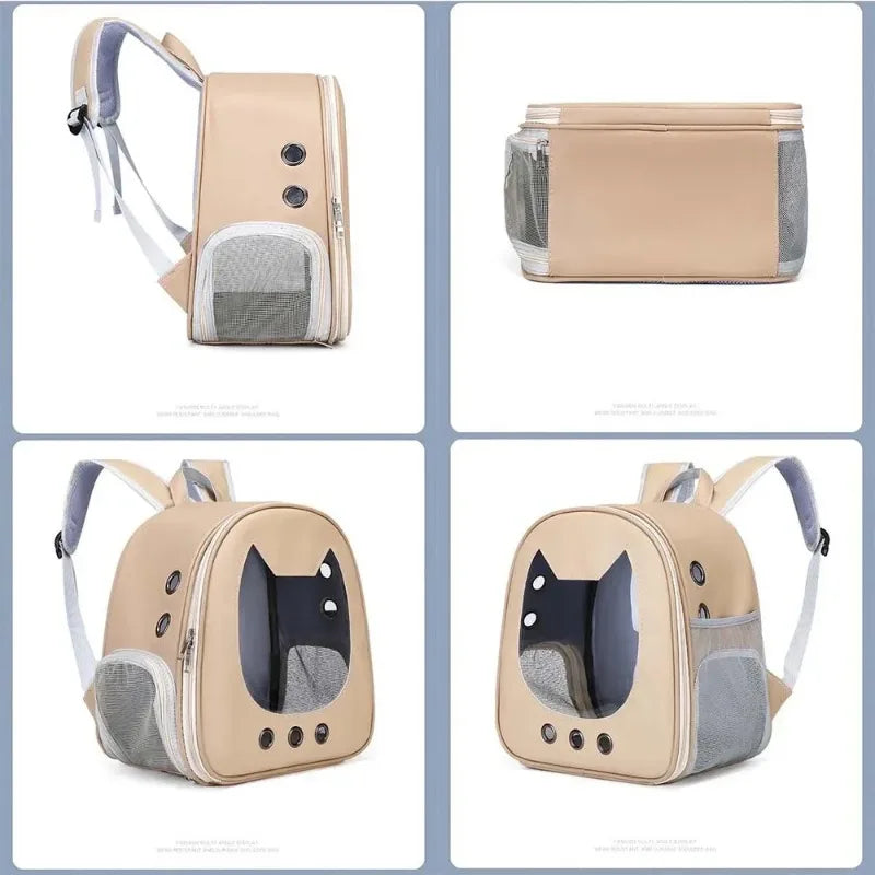 Peek & Breathe Portable Transparent Pet Carrier Backpack