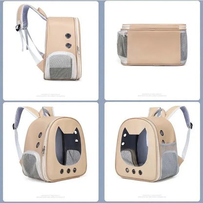 Peek & Breathe Portable Transparent Pet Carrier Backpack