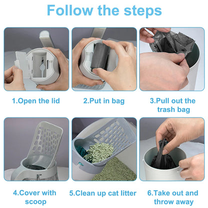 Effortless Clean-Up: Cat Litter Scoop with Refill Bags