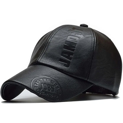 PU Leather Letter Printing Baseball Cap