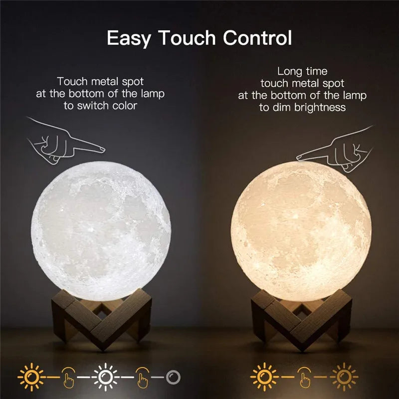 LunaGlow 3D Moon Lamp