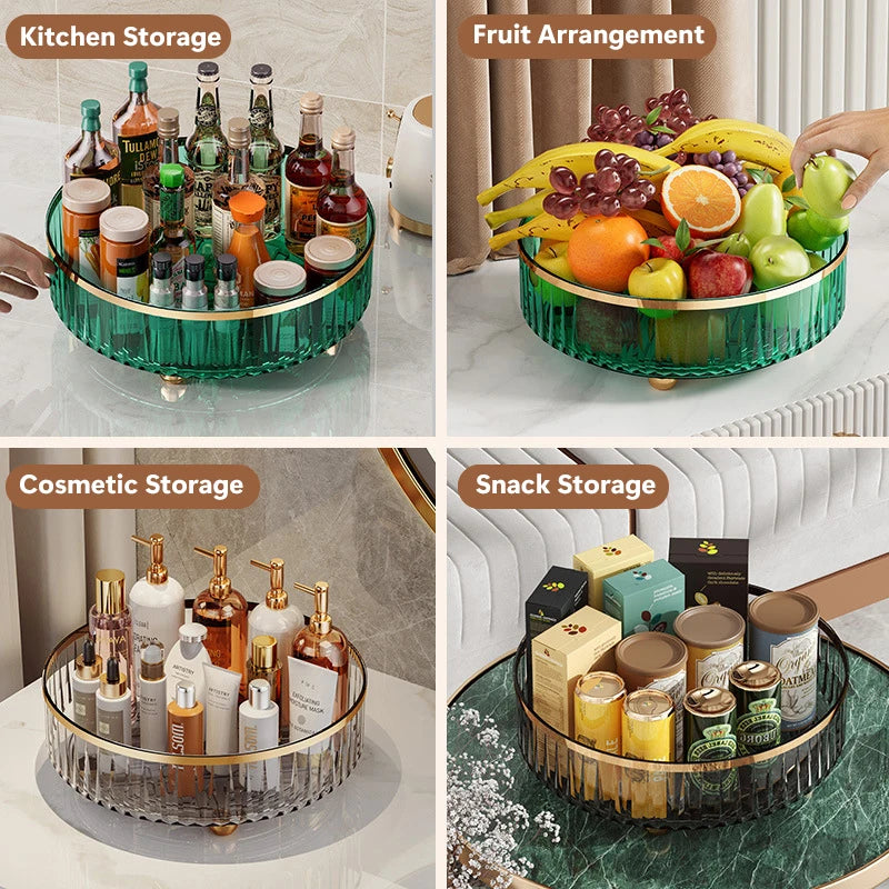 Elegant LuxeSpin 360° - Cosmetic Organiser and Kitchen Organization