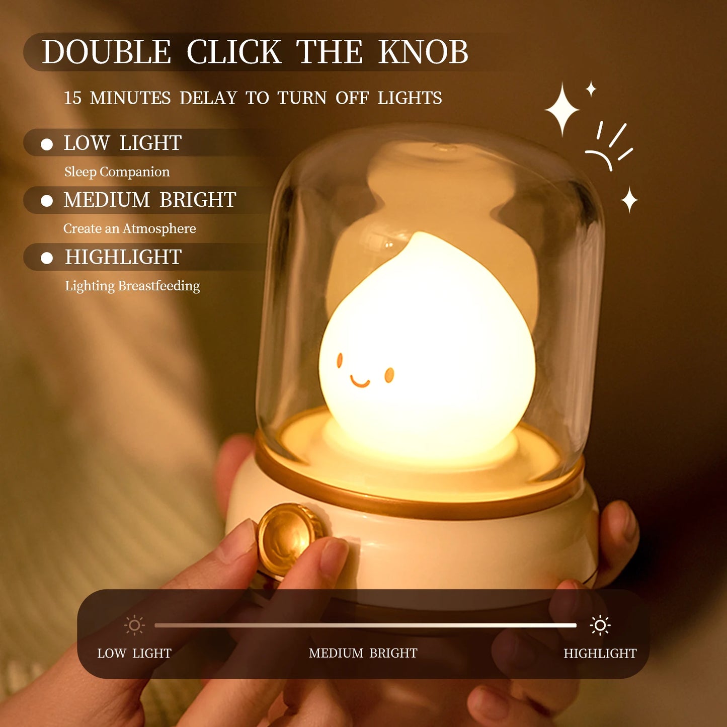 Cartoon Charm USB Table Lamp - Mini rechargeable LED light