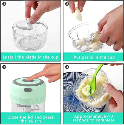 Effortless Kitchen Prep: Electric Garlic & Veggie Chopper