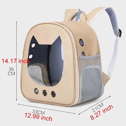 Peek & Breathe Portable Transparent Pet Carrier Backpack