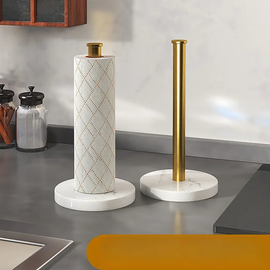 Marble Luxe: No-Drill Paper Towel Holder & Cling Film Storage