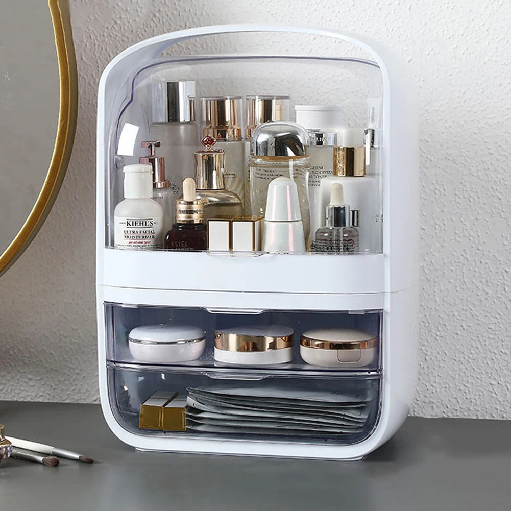 Modern Waterproof Rust-resistant Makeup Storage and Display Box with Lid