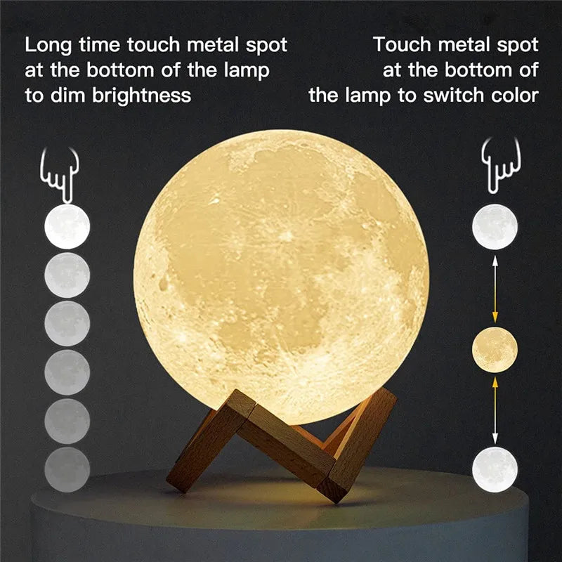 LunaGlow 3D Moon Lamp