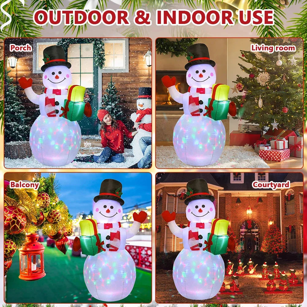 GlowFest LED Christmas Snowman – 150cm Inflatable Holiday Décor