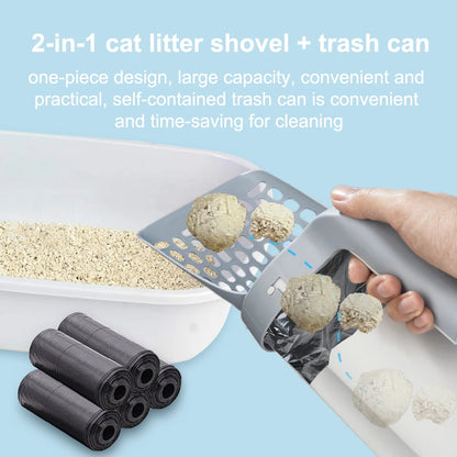 Effortless Clean-Up: Cat Litter Scoop with Refill Bags