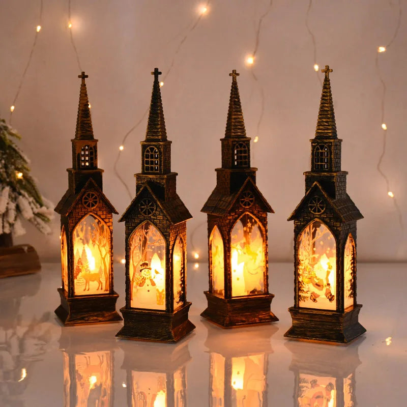 Winter Wonderland LED Lantern – Enchanting Church & Castle Design