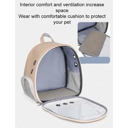 Peek & Breathe Portable Transparent Pet Carrier Backpack