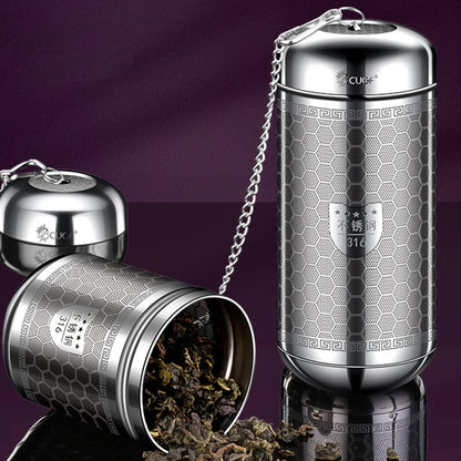 Brew & Bloom Deluxe Set: Stainless Steel Tea Infuser with Drip Tray & Bonus Spice Ball