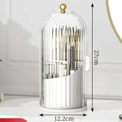 Elegant LuxeSpin 360° Rotating Makeup Brush Holder